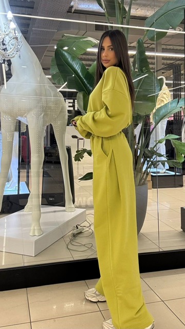 Komplet, dres limonka bawełniany S i M